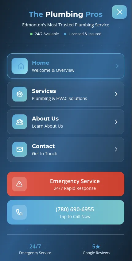 The Plumbing Pros mobile design