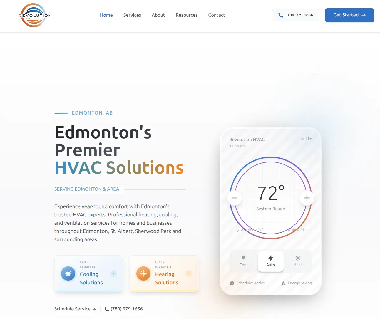 Revolution HVAC Solutions Website